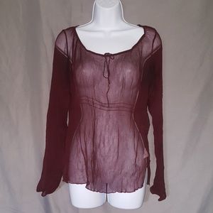 Guess Sheer Silk Blouse